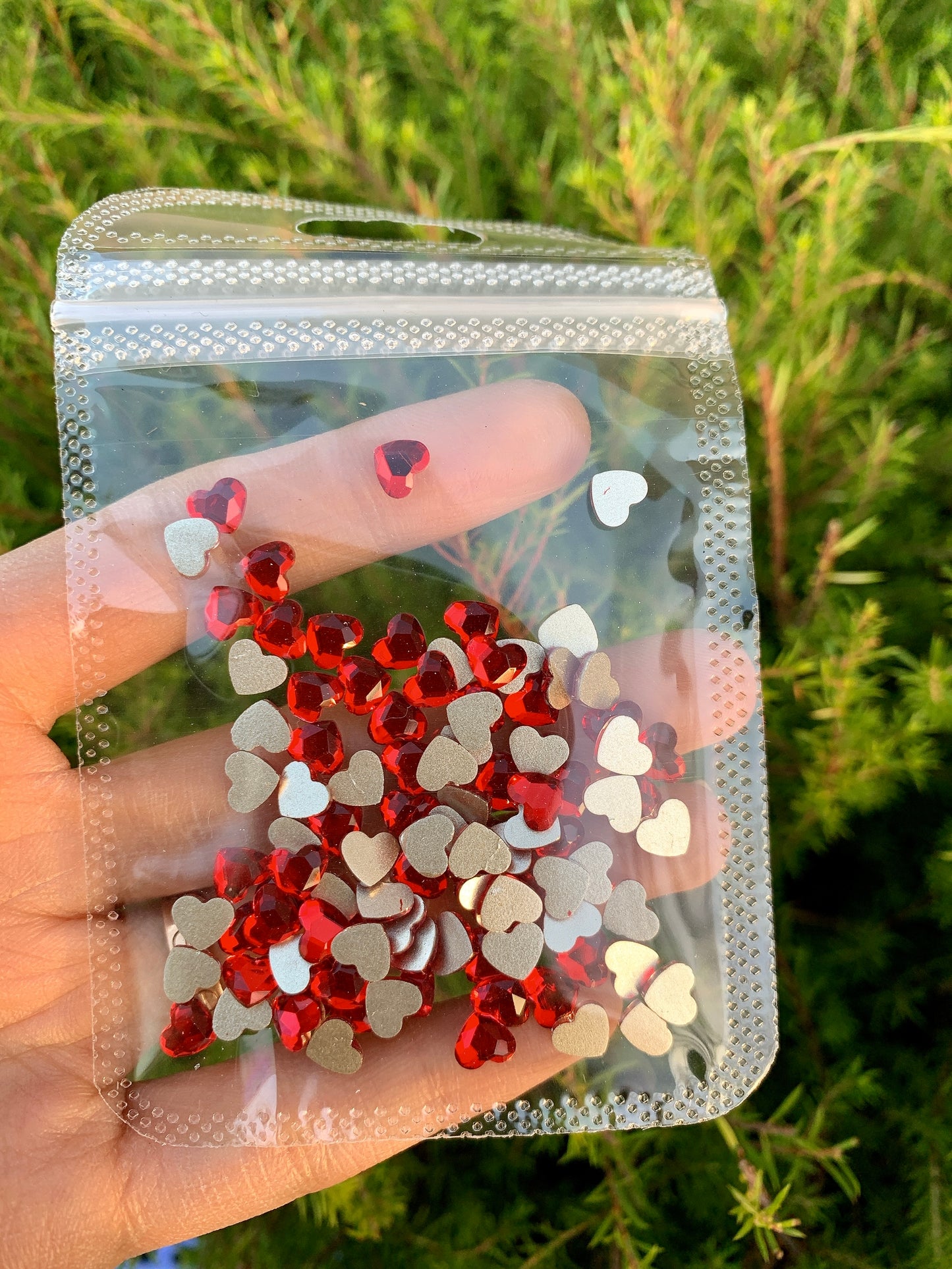 RED Rhinestone Heart Rhinestones