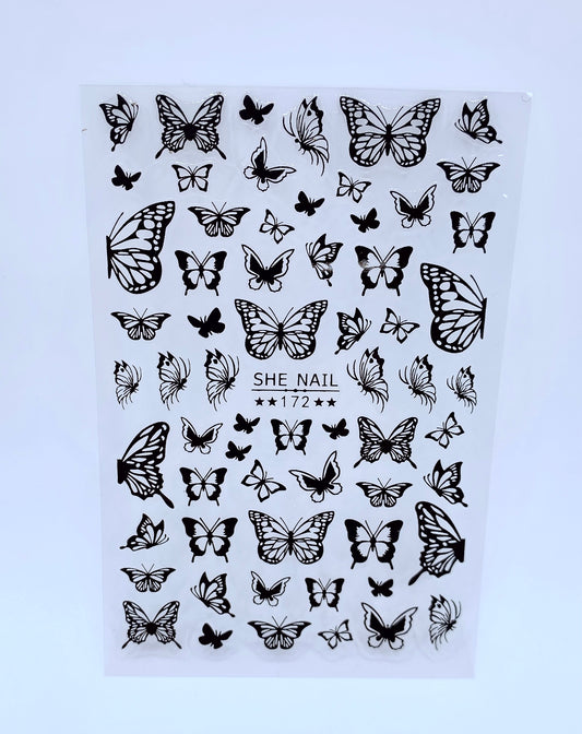 Sticker Black Butterfly