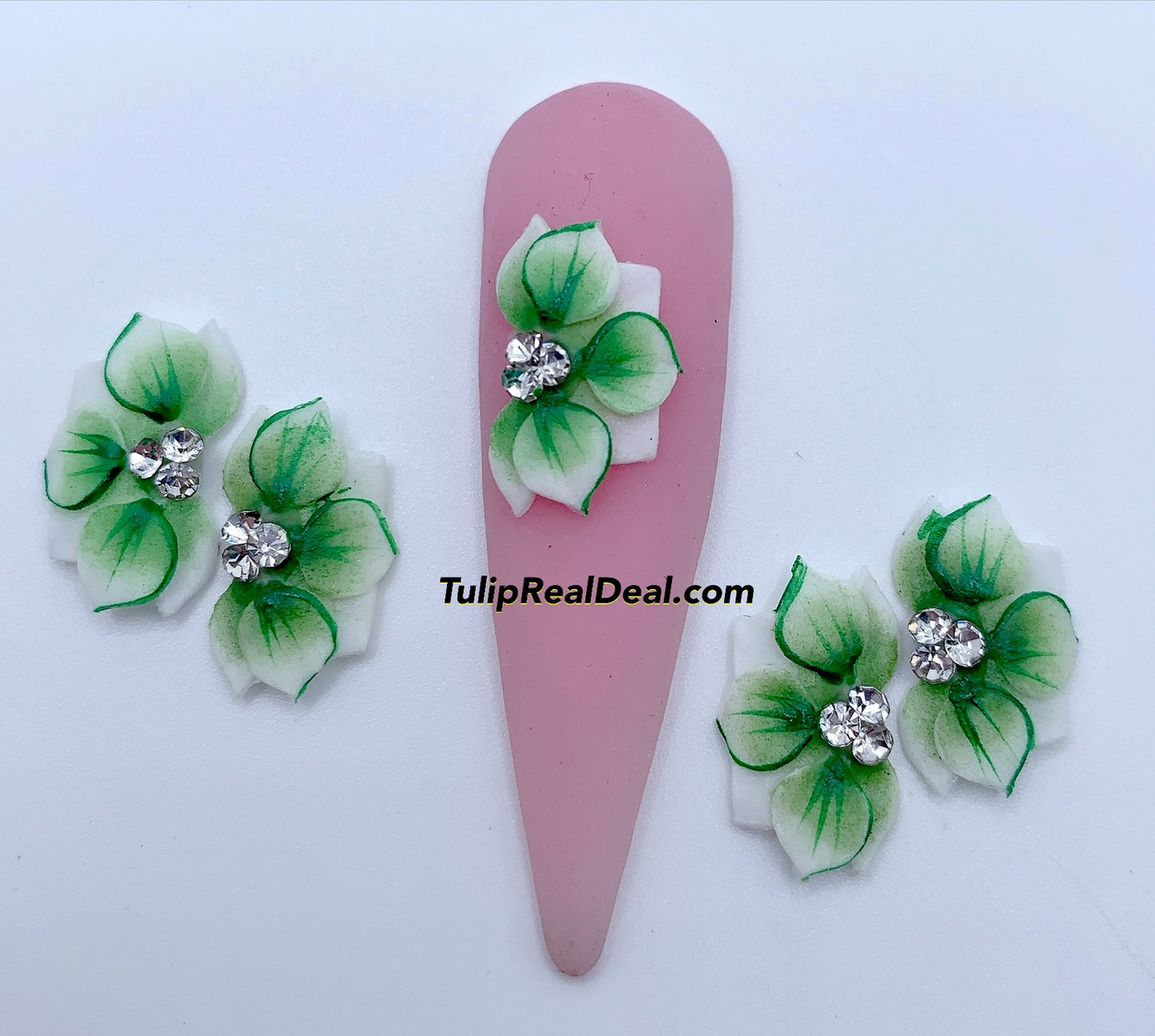 3D Handmade Acrylic Flowers 4pcs multi colors