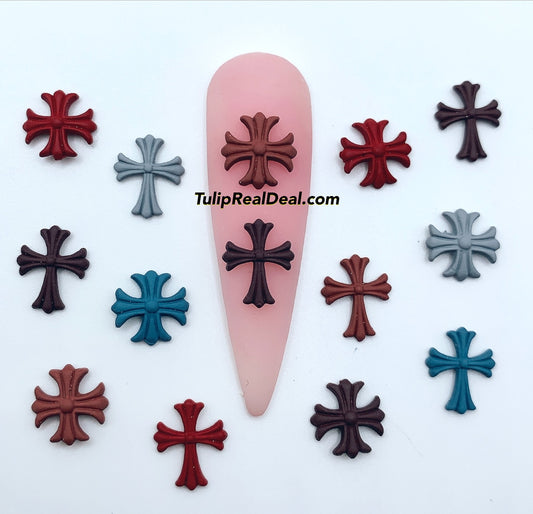 NEW Fall COLORS cross charms 20pcs