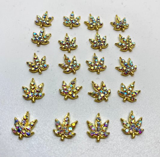 Weed metal charm (a pair)