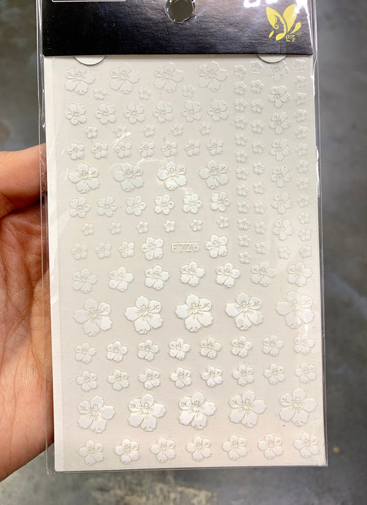 Sticker White Flowers