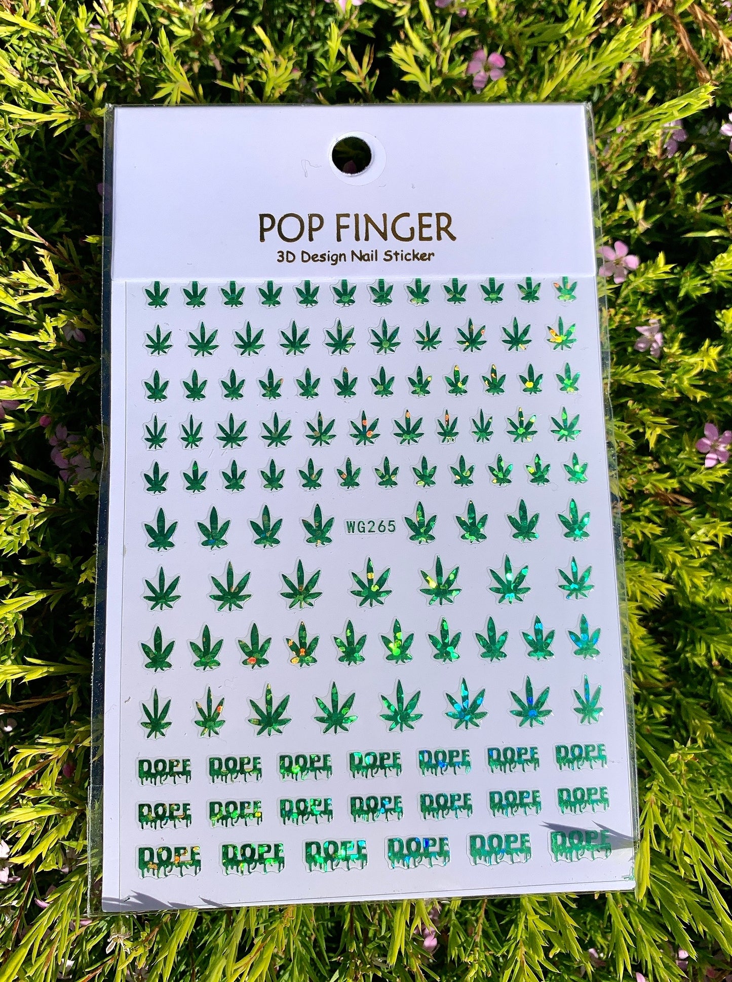 Sticker Weed Leaves Multi-colors