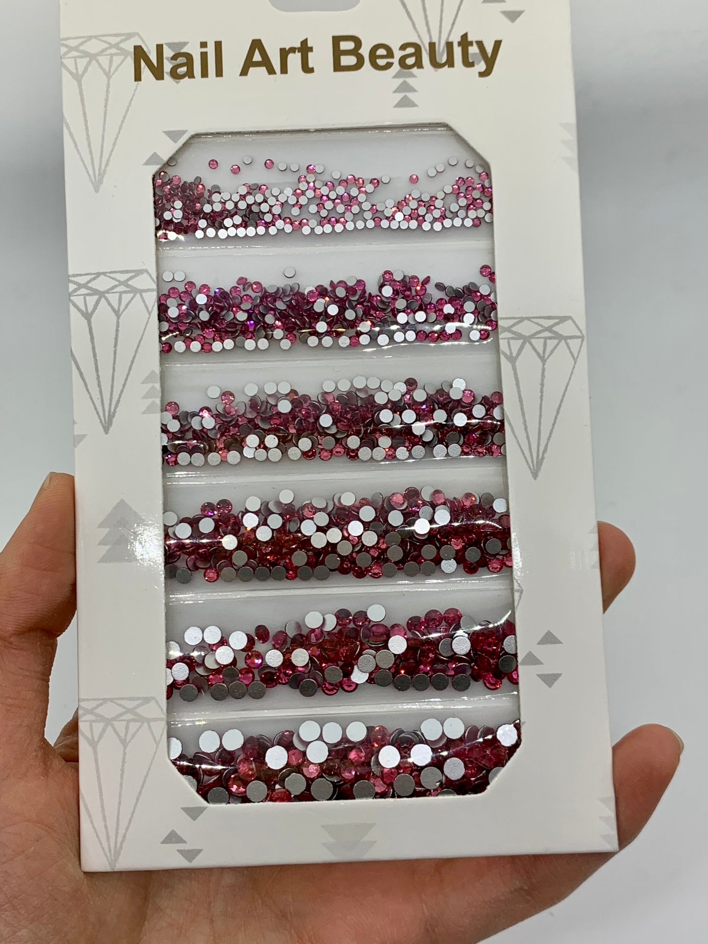 Mixed Crystal Flatback Assorted Pack - Pink