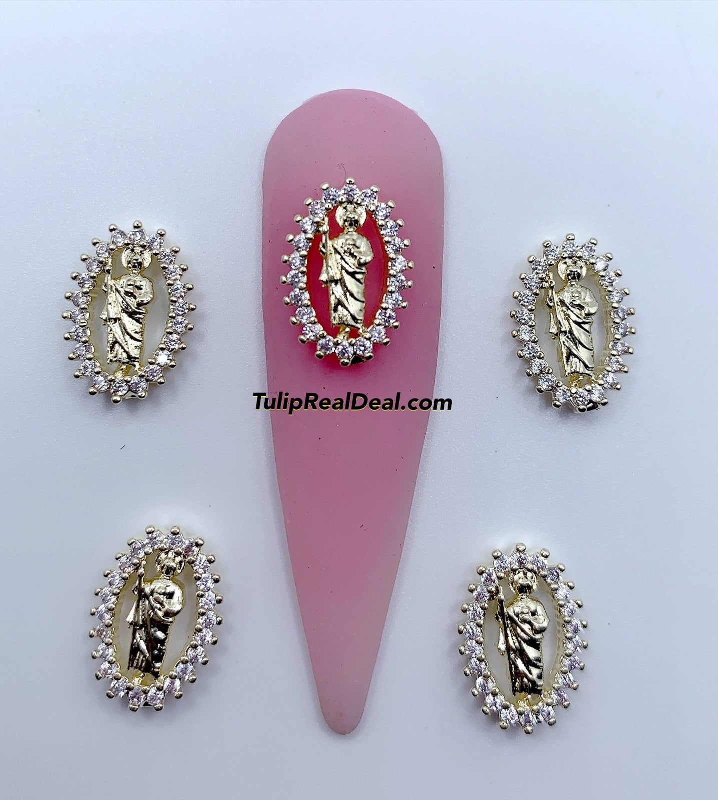 Bling San Judas 3D nail charms