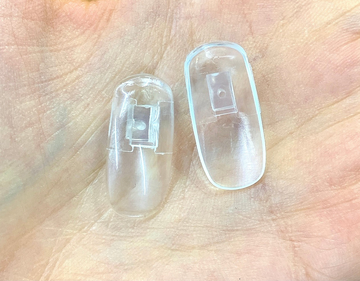 Clear fake tips for practice hand