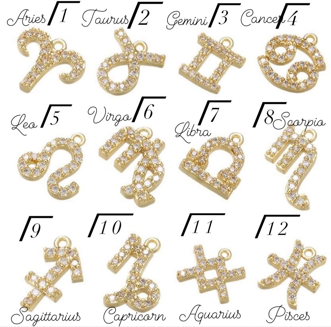 Zodiac Nail Piercing Charms 1 piece