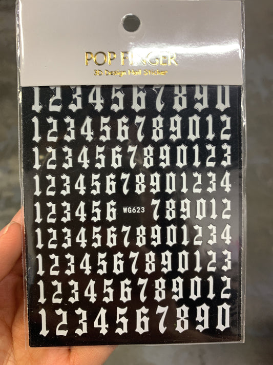 Sticker Numbers Medium/Large sizes