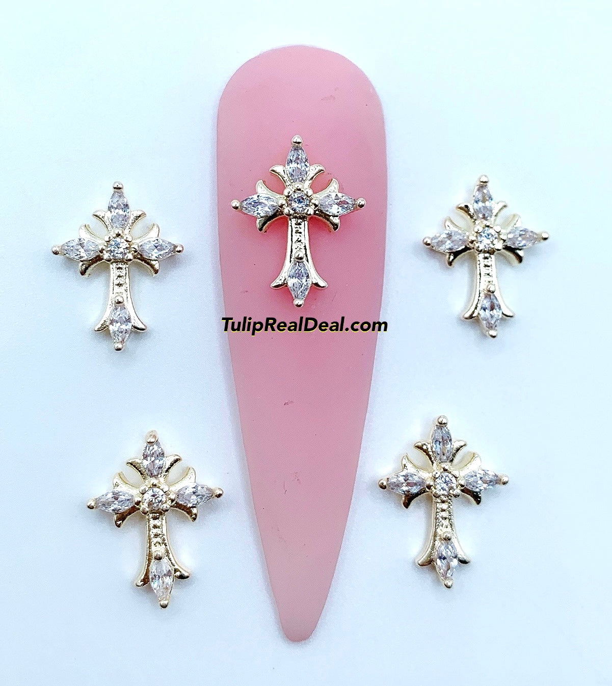 Zircon Bling cross charm