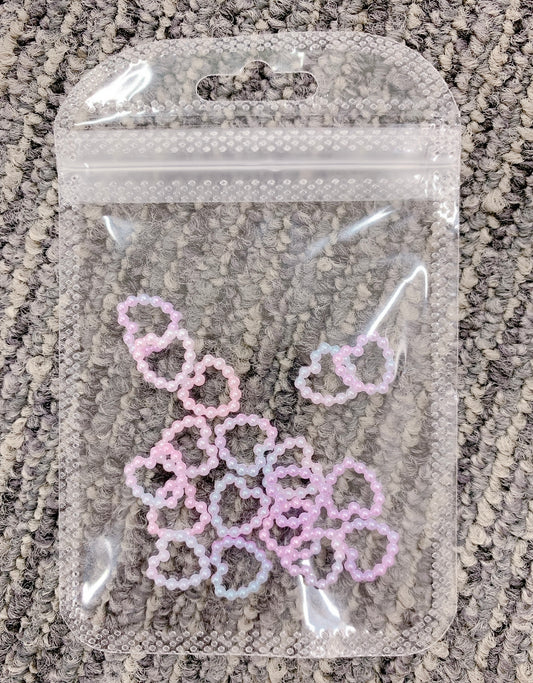 3D Heart Resin nail charms