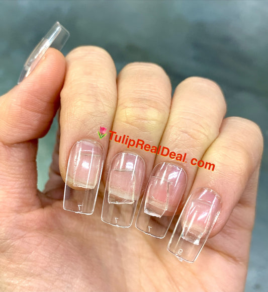 Short Square Press-On Full Cover Tips Soft Gel