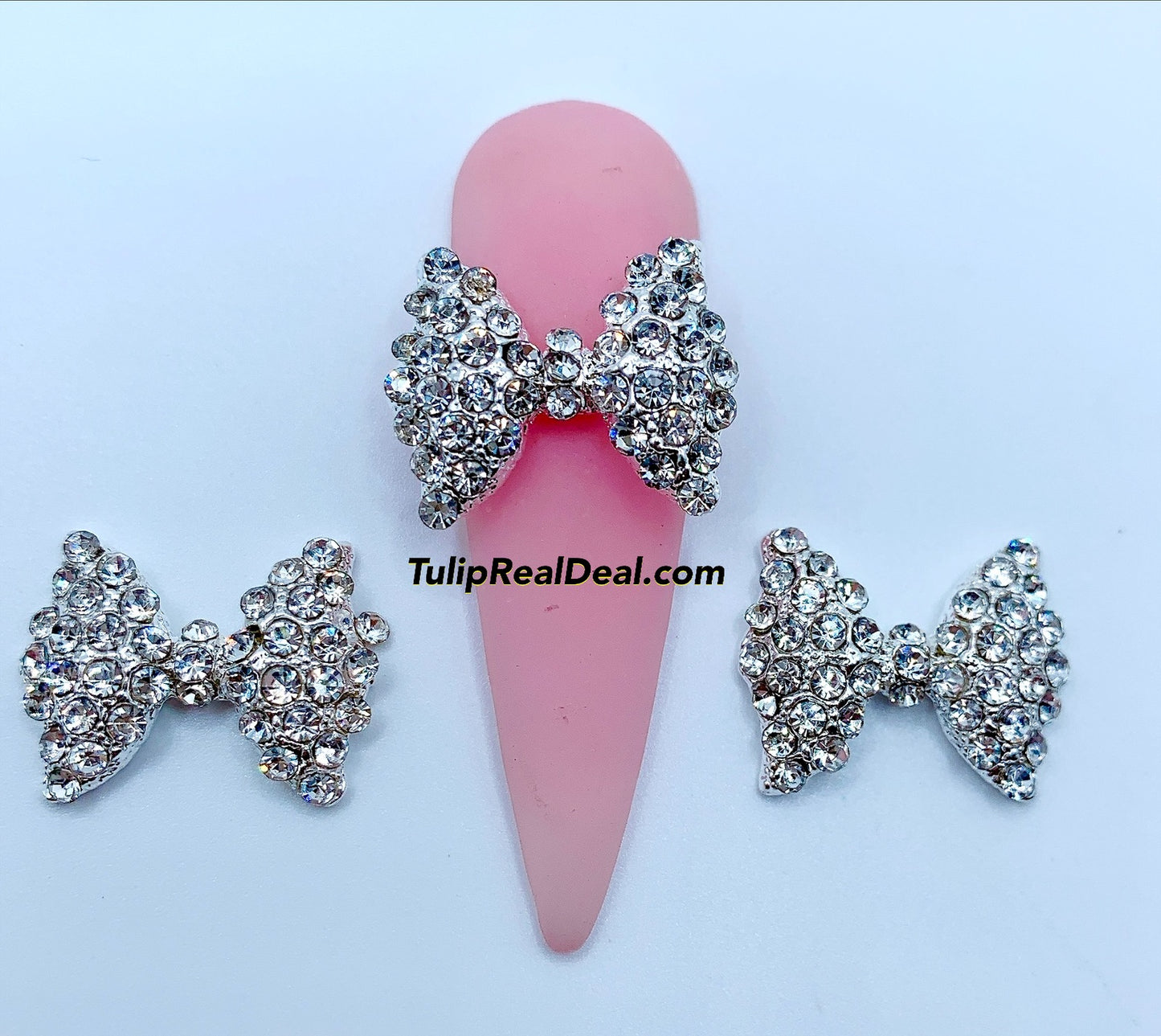 3D Bling Jumbo Bow Charms 4pcs