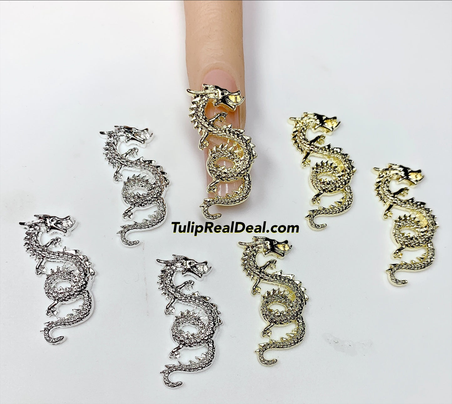 XL Dragon 3D charms 5pcs