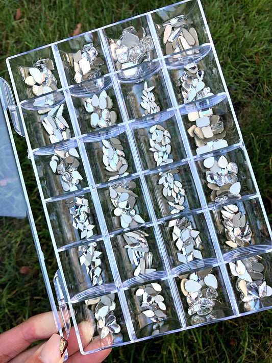 Rhinestone Fancy Shapes CLEAR Color Box 480pcs