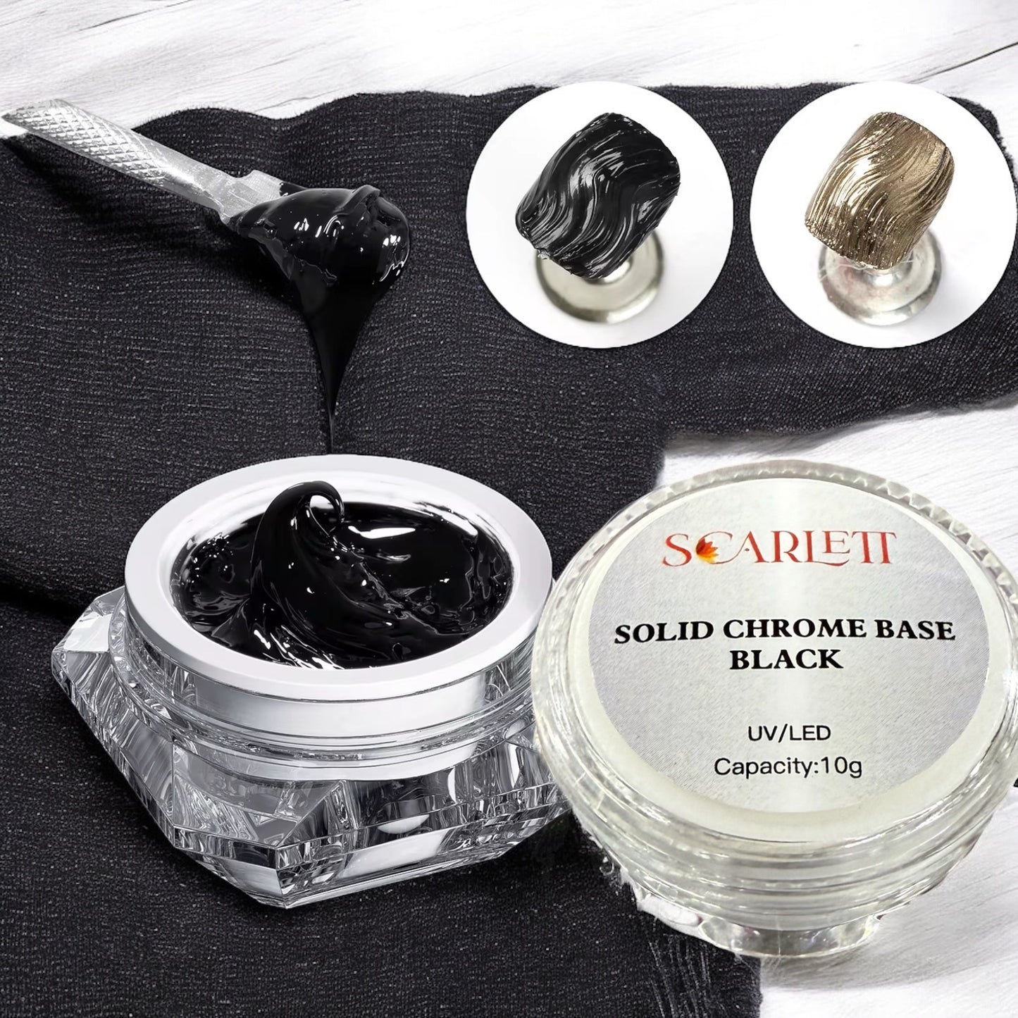 Scarlett Solid Chrome Base Thick Gel Non Wipe