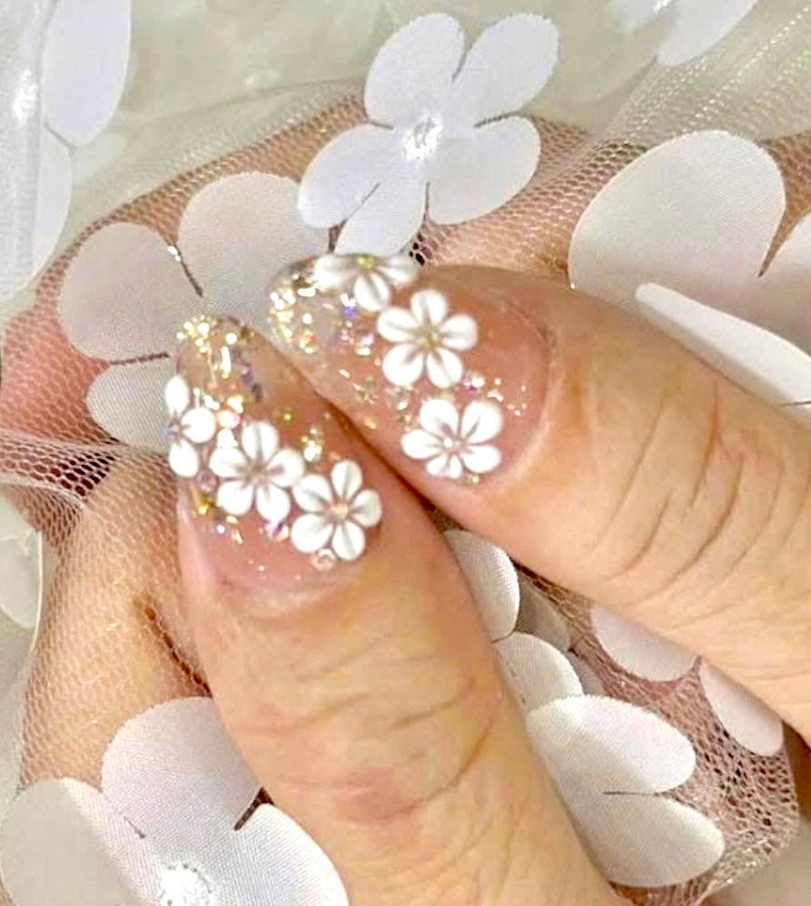Handmade 3D Acrylic Flowers Set 180pcs