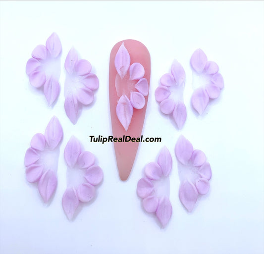 PLAIN HANDMADE 3D LILAC Acrylic Flowers nail charms