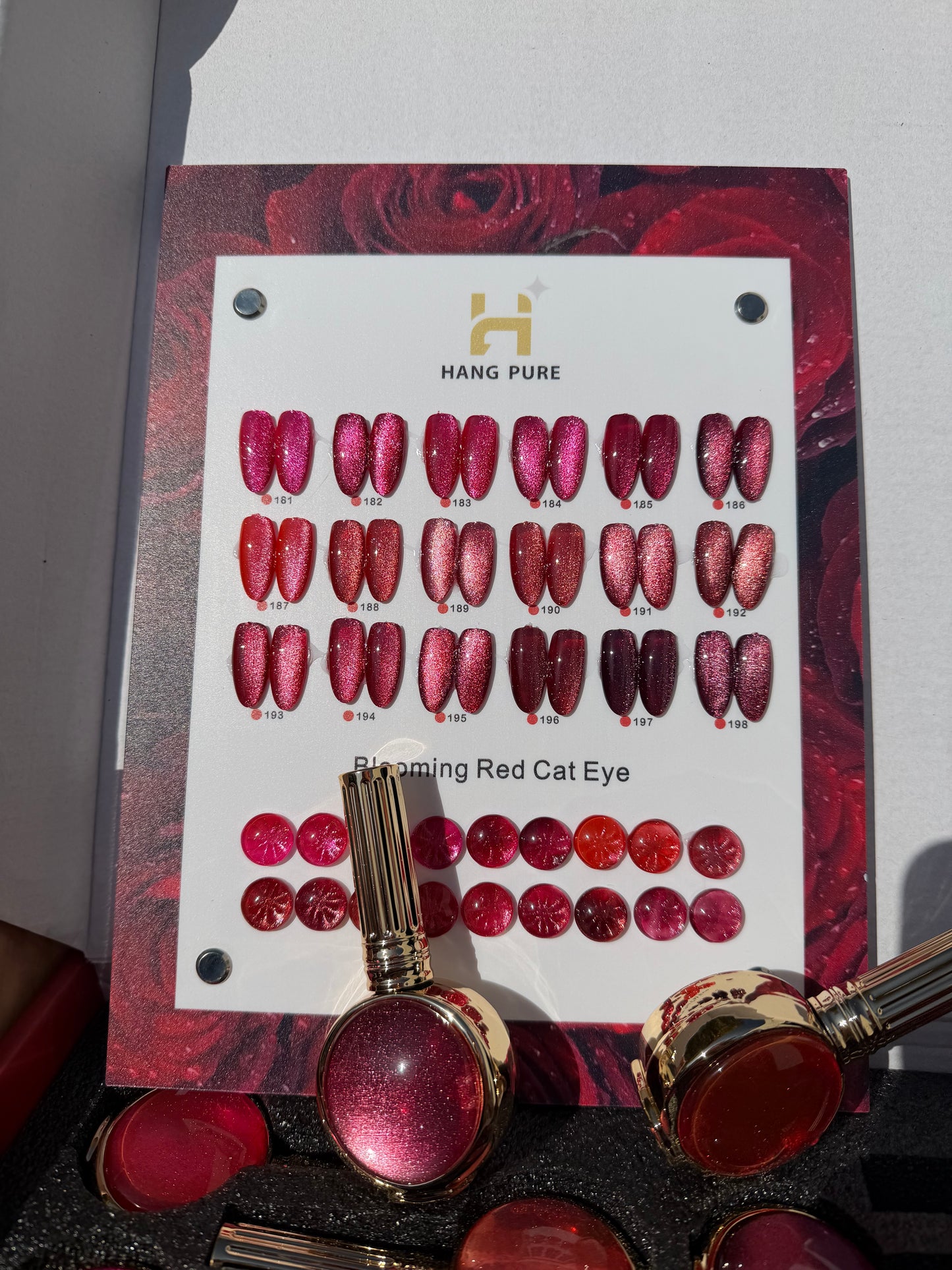 HANG Blooming RED Cat Eye Gel Polish collection 18 colors