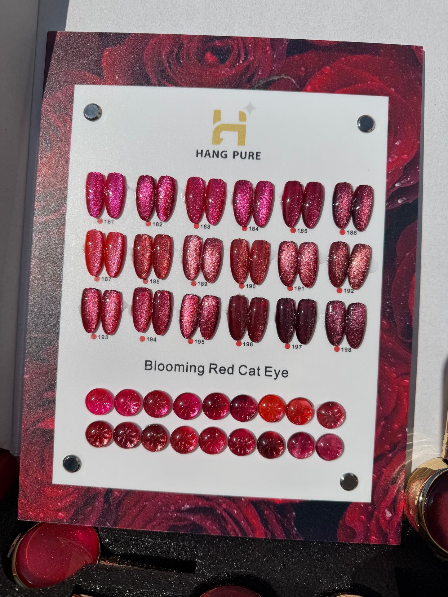 HANG Blooming RED Cat Eye Gel Polish collection 18 colors