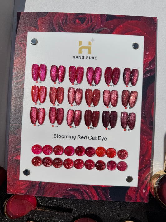 HANG Blooming RED Cat Eye Gel Polish collection 18 colors