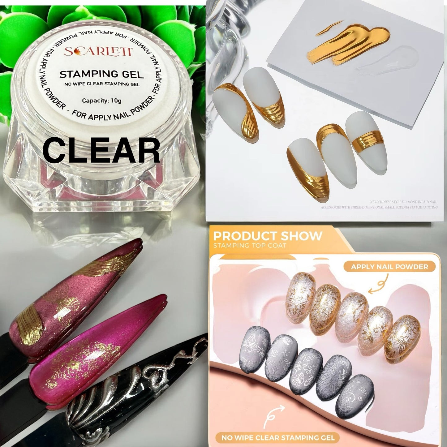 Scarlett Solid Chrome Base Thick Gel Non Wipe