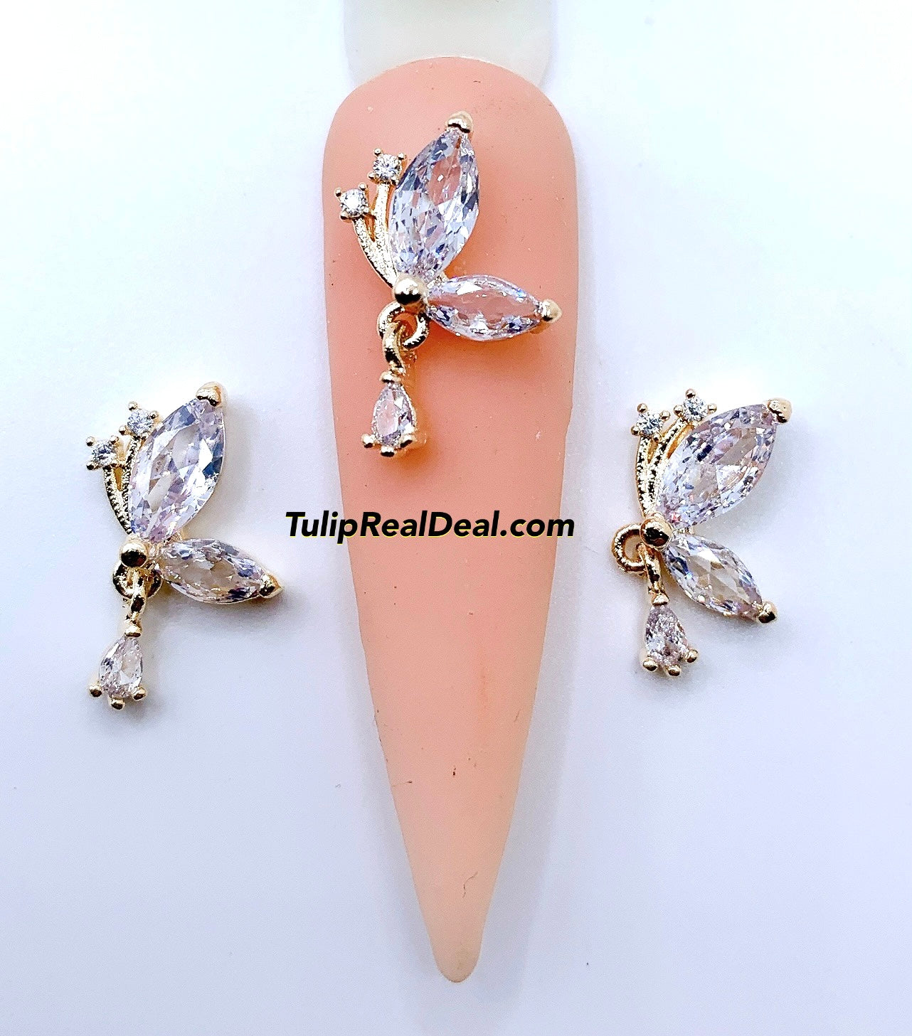 Zircon Bling Fancy charms 4pcs