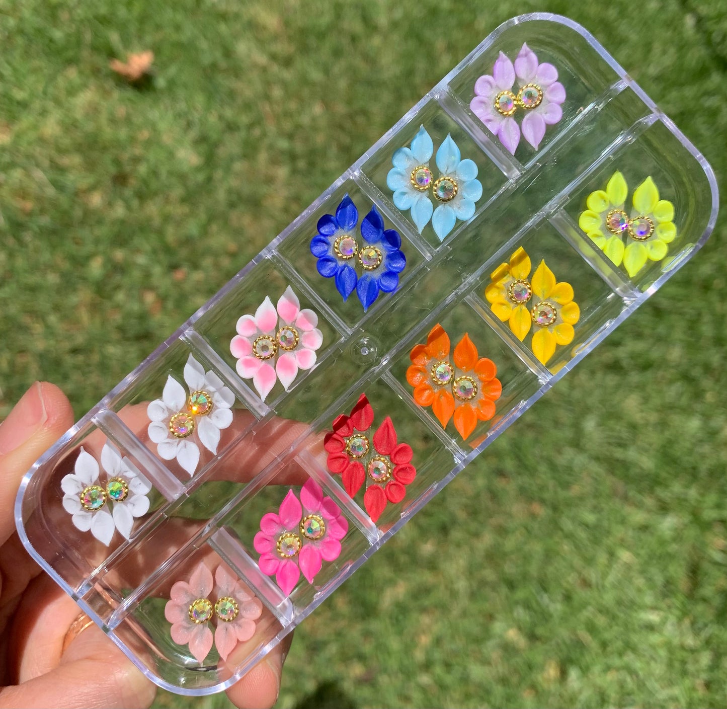 Handmade 3D Acrylic SPRING Flowers Set 24pcs