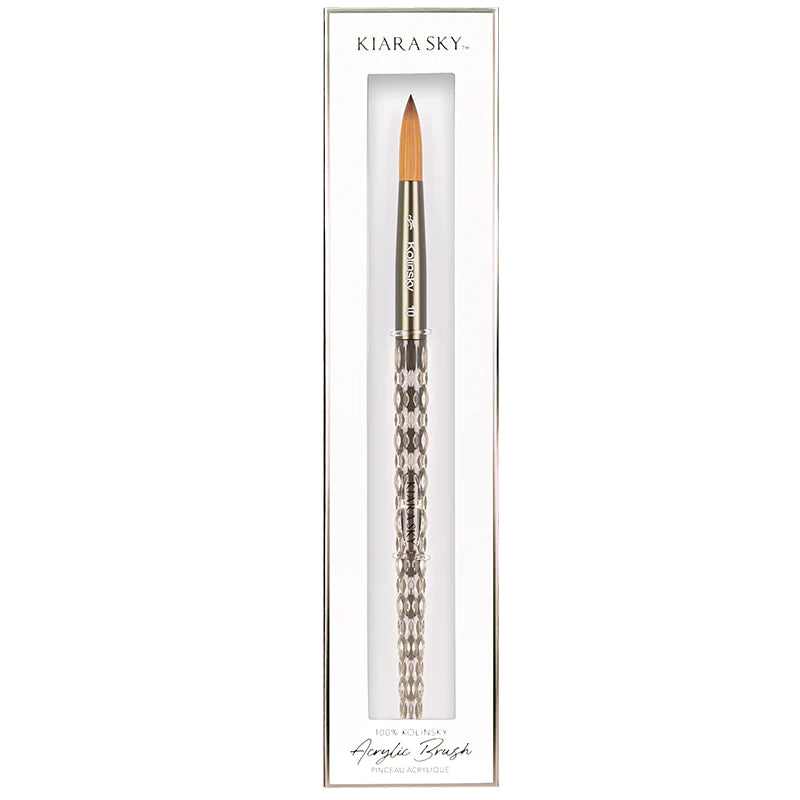 BLACK Kiara Sky 100% Kolinsky Acrylic Brush *Crimped Option Available*