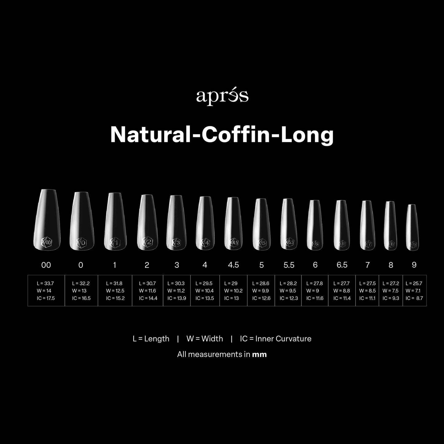 GEL-X NATURAL COFFIN LONG BOX OF TIPS - PRO (600PCS)