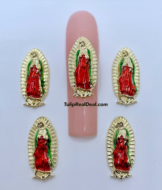 Small Virgin Mary Guadalupe Colors 3D nail charm