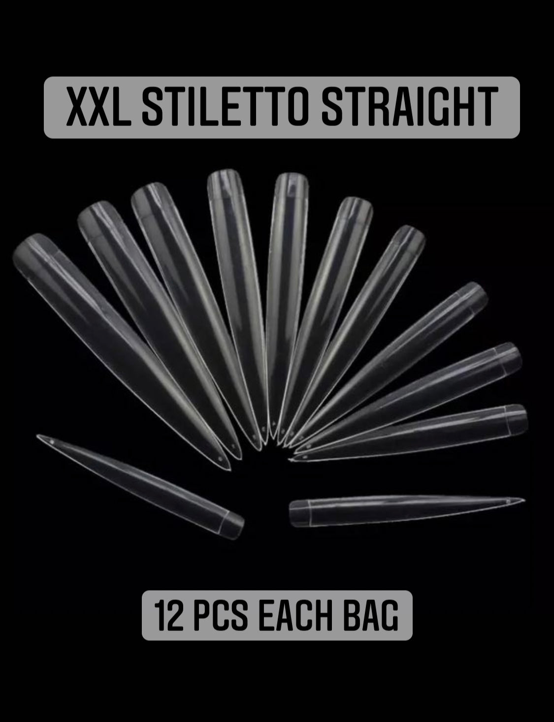 XXL Stiletto Straight Tips
