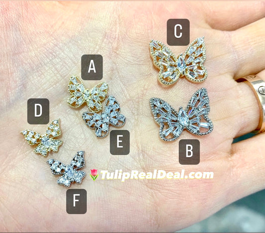 Bling Butterfly 3D charm 1 piece
