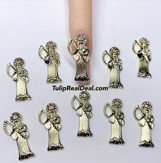 Santa Muerte Grim Reaper 3D nail charm