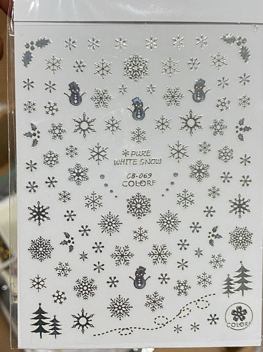 Sticker XMAS Snowflake Silver