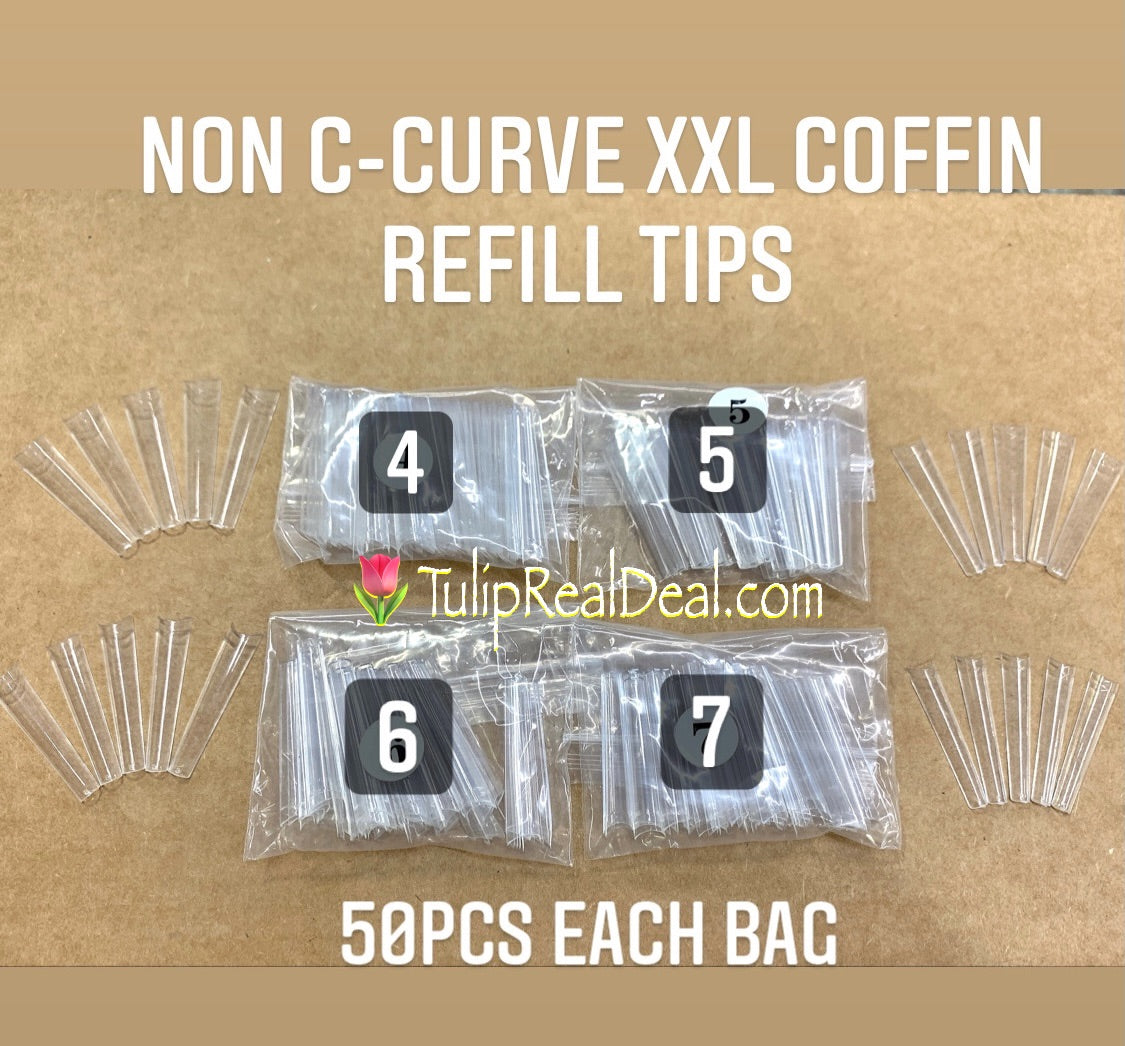 Refill tips NON C-curve XXL Coffin