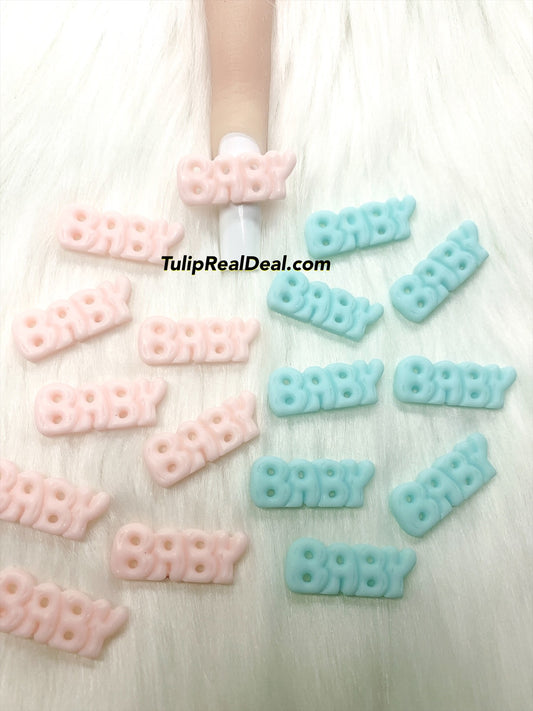 3D Kawaii BABY word Charms 4pcs