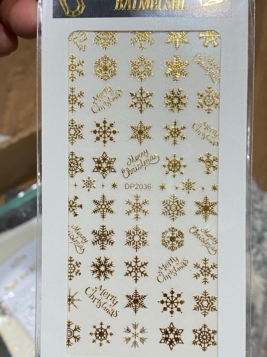 Sticker XMAS Snowflake Gold