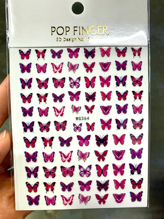 Sticker Pink Butterflies