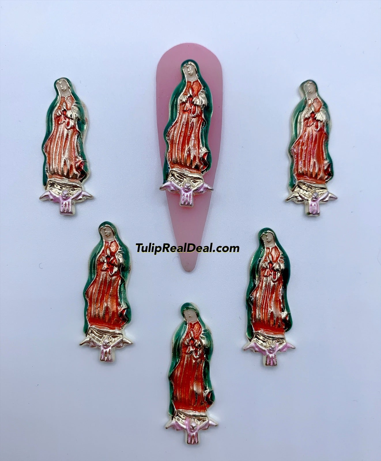 Virgin Mary Guadalupe Colors 3D nail charm
