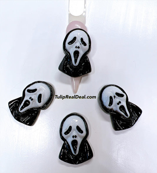 3D Halloween Scream Charms 4pcs