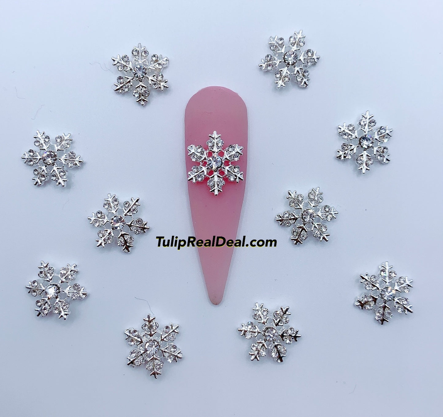 Snowflake Christmas nail charms 10pcs