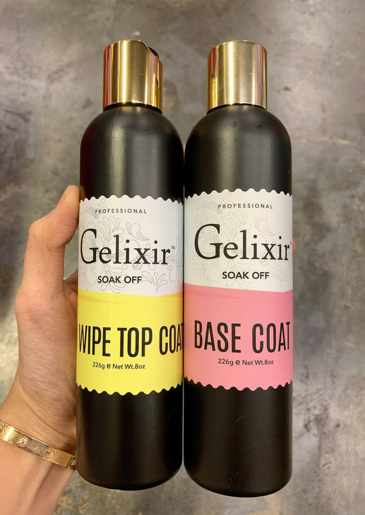 Gelixir Top/ Base Coat Refill Size 8oz