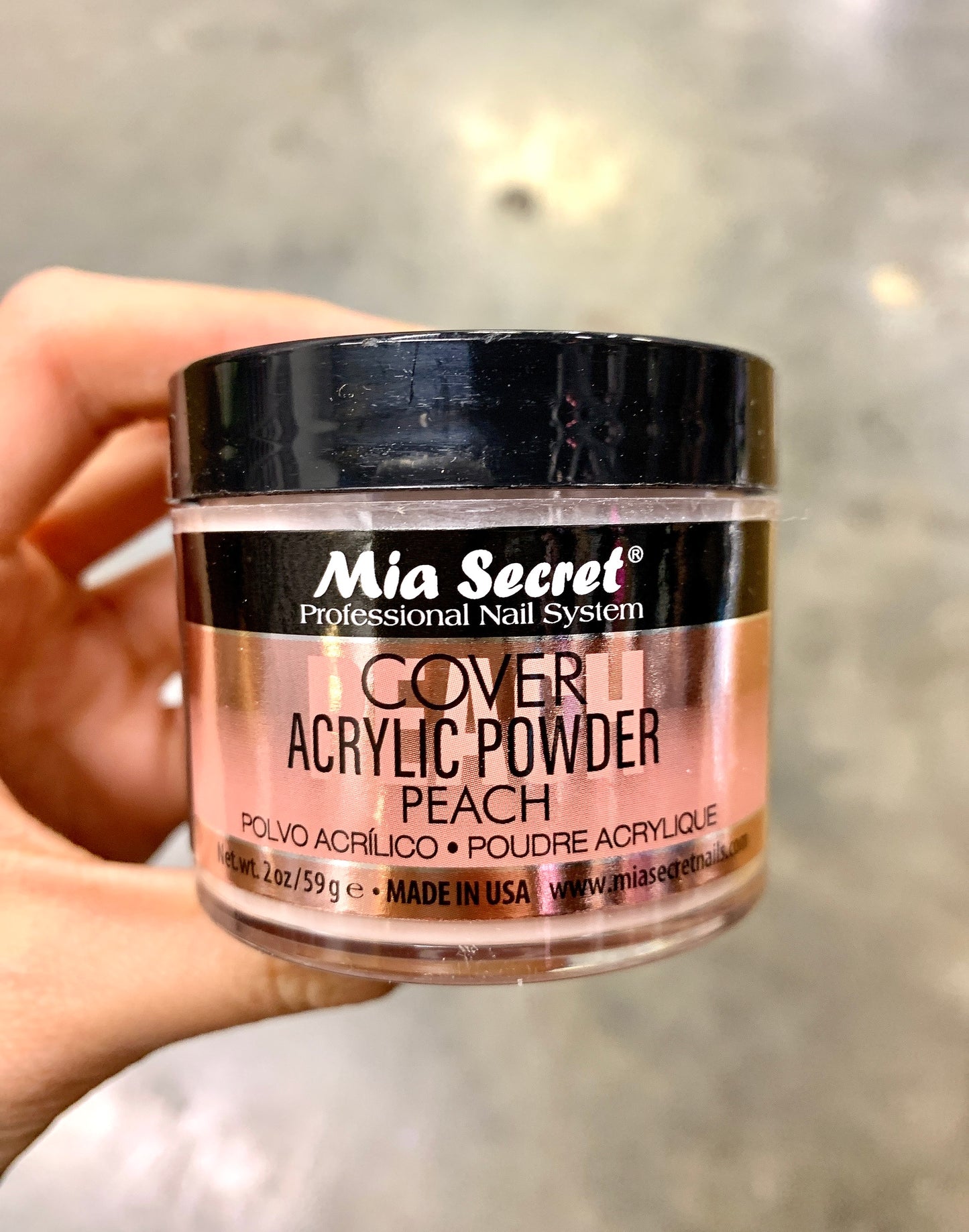 Mia Secret Cover Peach acrylic powder 2oz