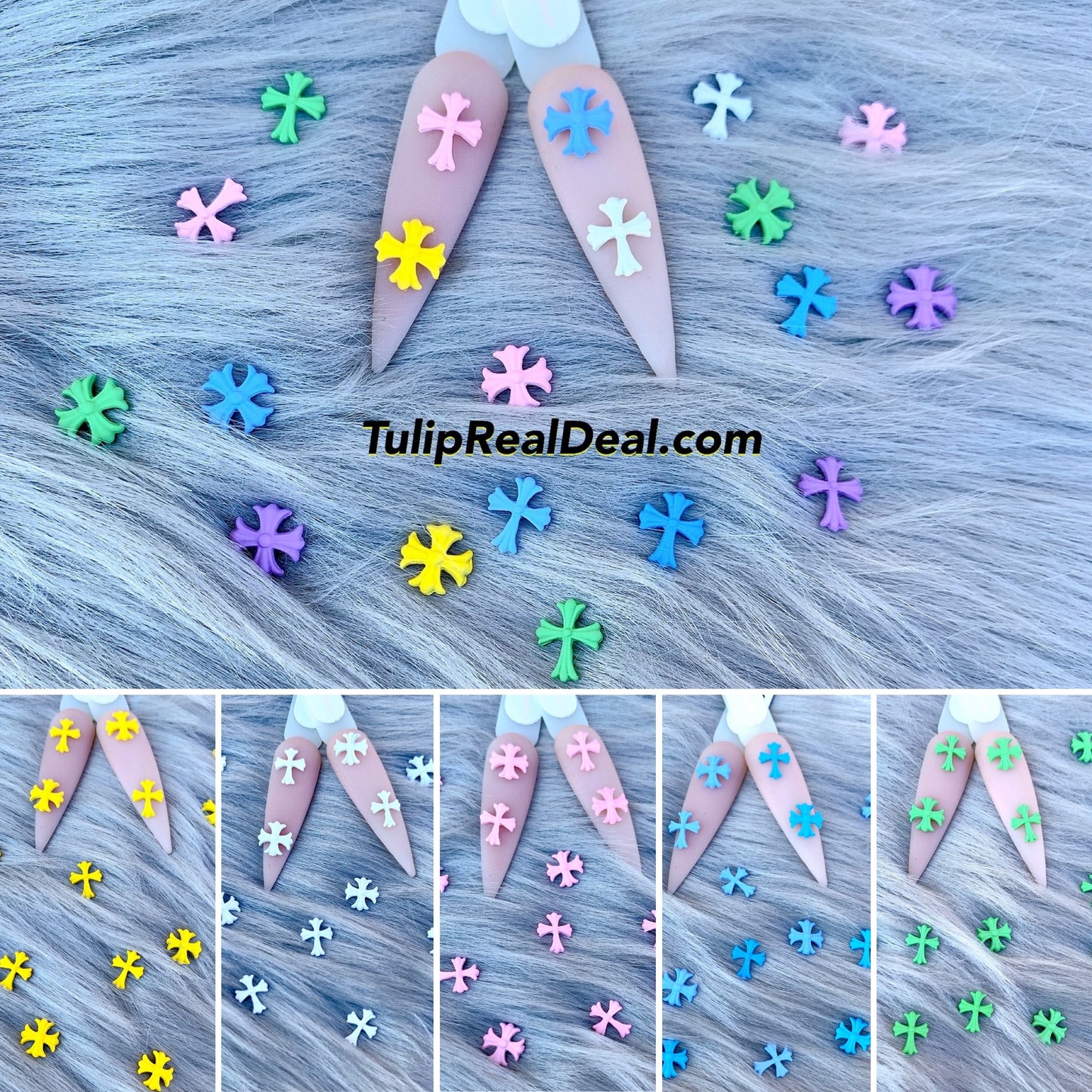 20pcs cross charms COLORS