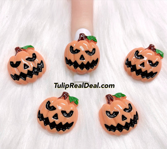 3D Halloween Pumpkin Charms 4pcs