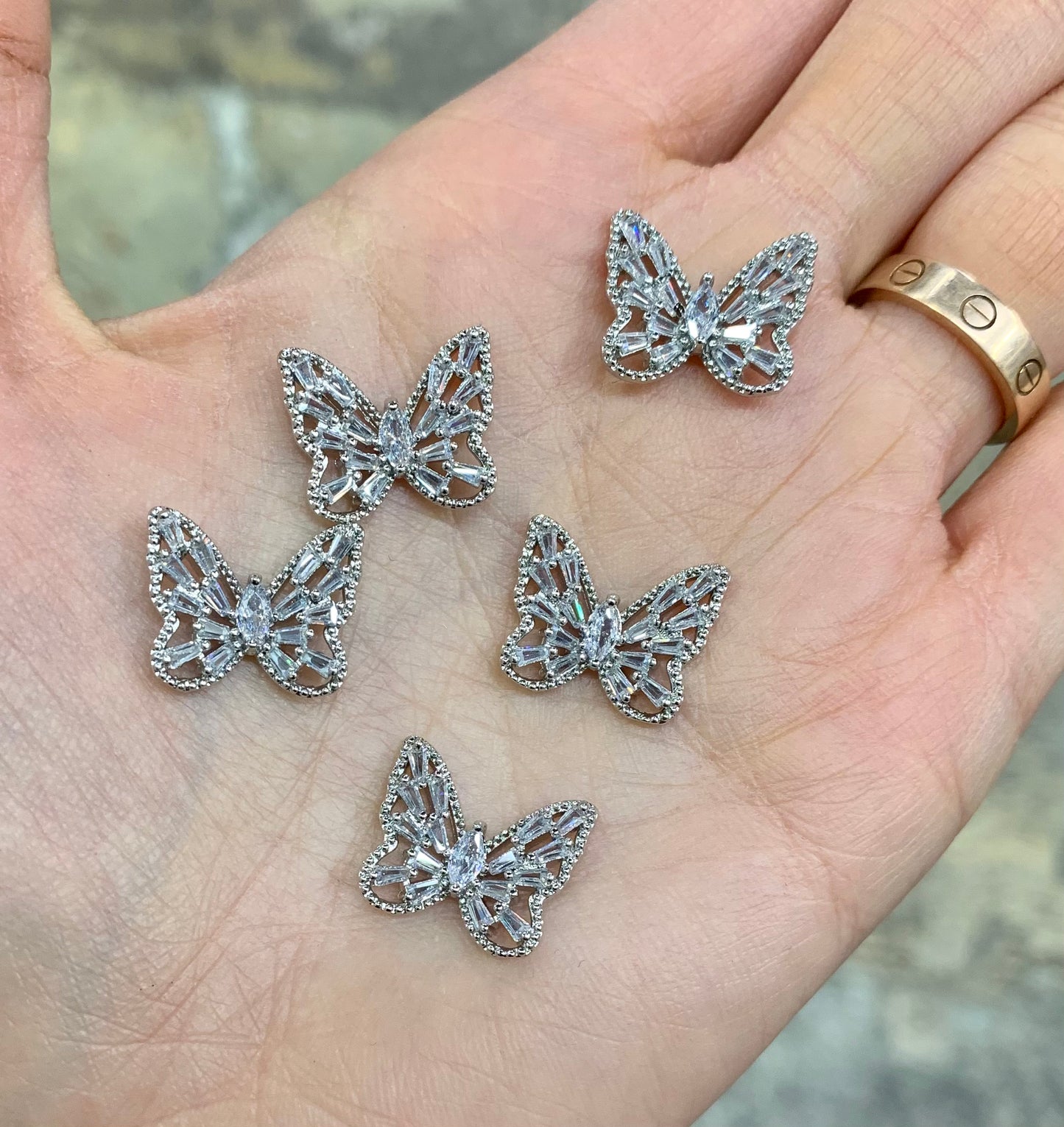 Bling Butterfly 3D charm 1 piece
