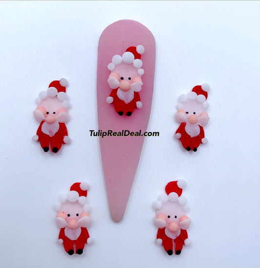 HANDMADE 3D Acrylic Christmas Santa 4pcs