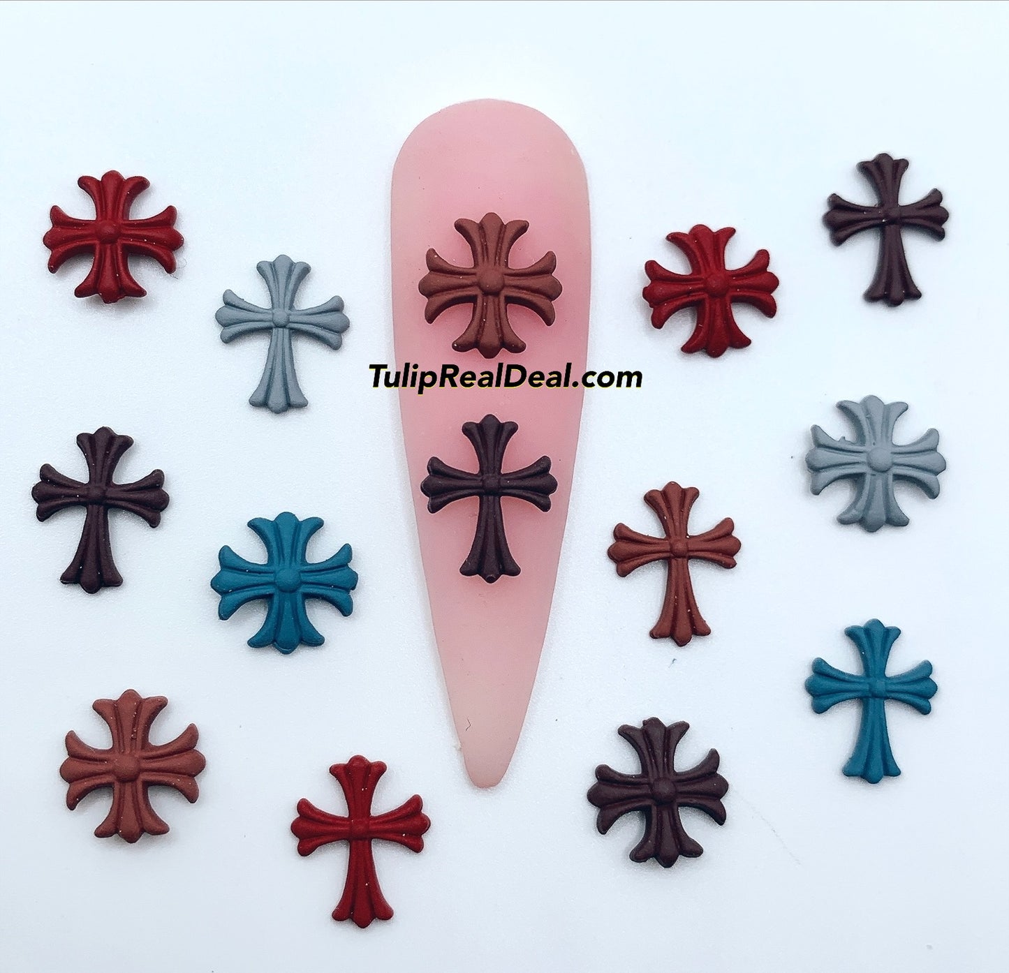 NEW Fall COLORS cross charms 20pcs