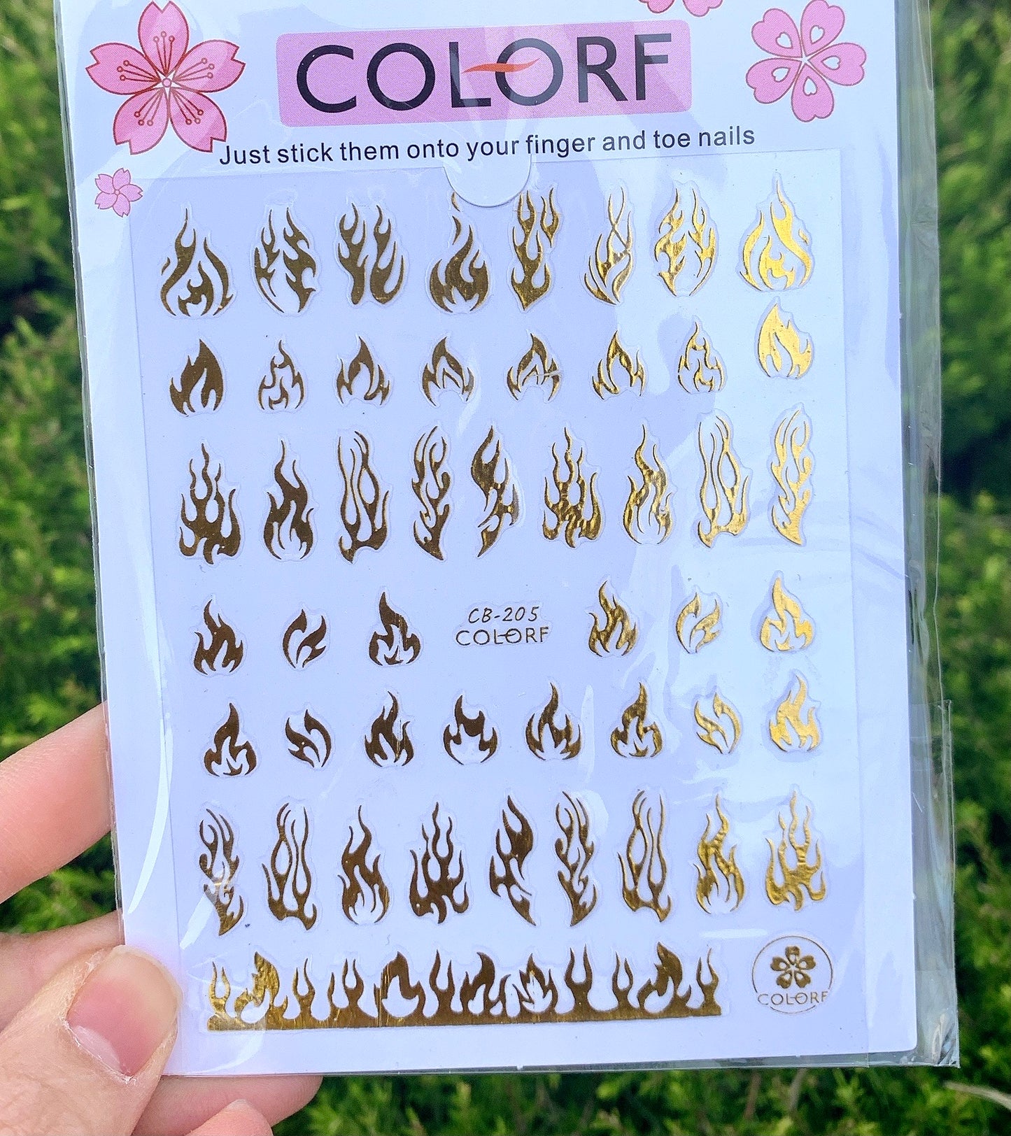 Sticker Flame Gold