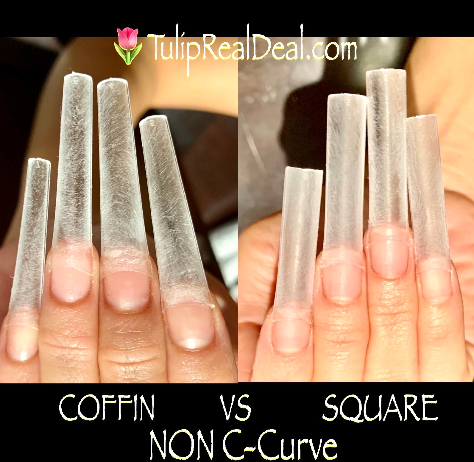 Clear Acrylic Nails Long Square No C Curve Nail Tips With Straight Half  Cover And Clear Manicure Salon Tool From Qinjinqiu, $13.82 | DHgate.Com